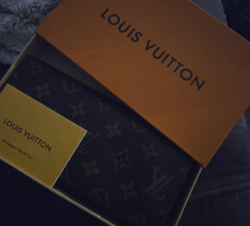 Louis Vuitton Monogram Wallet in Brown Large Button Closure Coded